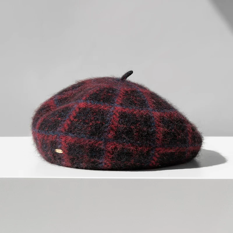 TARTAN — Rabbit-hair check hat