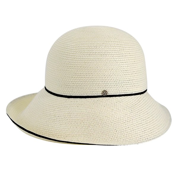 GARDENIA — Fine straw braid hat