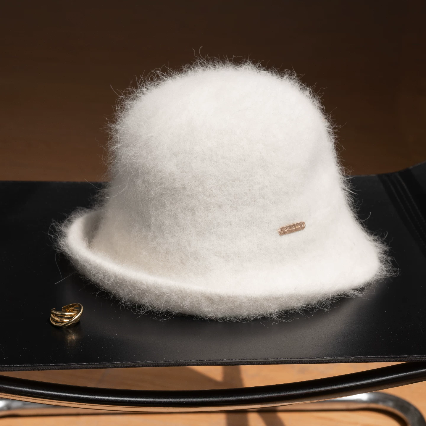VELOURS — Rabbit-hair blend hat